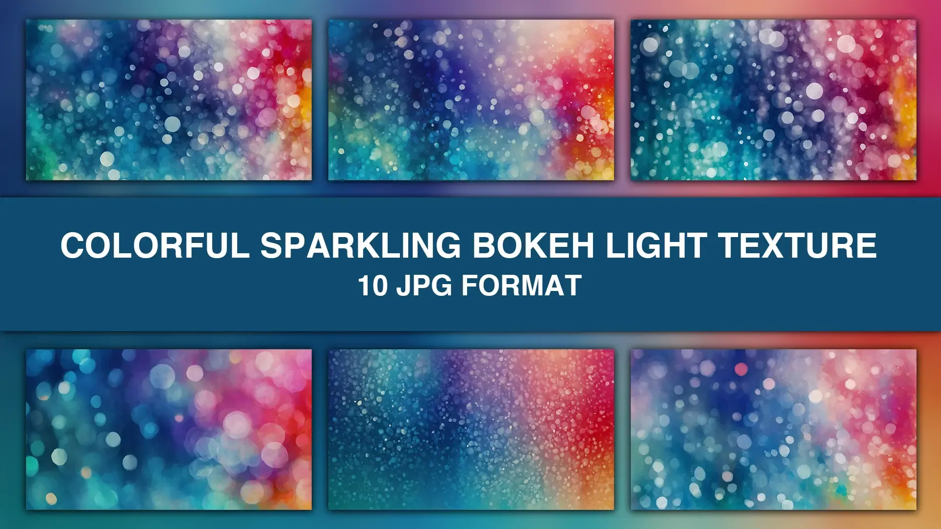 Colorful Sparkling Bokeh Light Texture JPG Background Images Pack